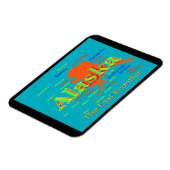 Magnet Flexible Carte de la fierté de l'Alaska Silhouette (Côté Gauche)