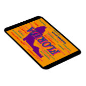 Magnet Flexible Carte de la Fierté d'État de Floride Silhouette (Côté Droit)