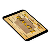 Magnet Flexible Carte de la Fierté d'État de l'Iowa Vieilli Silhou (Côté Droit)