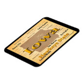 Magnet Flexible Carte de la Fierté d'État de l'Iowa Vieilli Silhou (Côté Gauche)