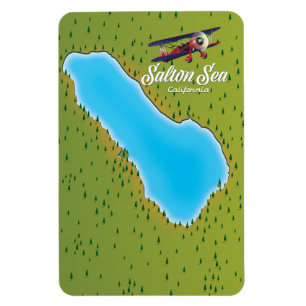 Magnet Flexible Carte de la mer de Salton Californie États-Unis