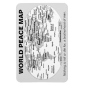 Magnet Flexible Carte de la paix mondiale (Vertical)