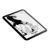 Magnet Flexible Carte de la ville moderne de Bergen Norvège (Côté Droit)