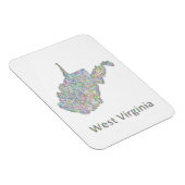 Magnet Flexible Carte de la Virginie occidentale (Côté Droit)