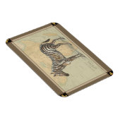 Magnet Flexible Carte de l'Afrique et un zèbre (Côté Droit)