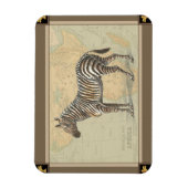 Magnet Flexible Carte de l'Afrique et un zèbre (Vertical)