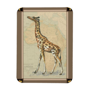 Magnet Flexible Carte de l'Afrique et une girafe