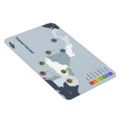 Magnet Flexible Carte de l'Amérique centrale (Côté Droit)