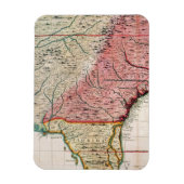 MAGNET FLEXIBLE CARTE DE L'AMÉRIQUE COLONIALE, 1733 (Vertical)