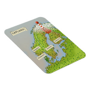 Magnet Flexible Carte de Laponie