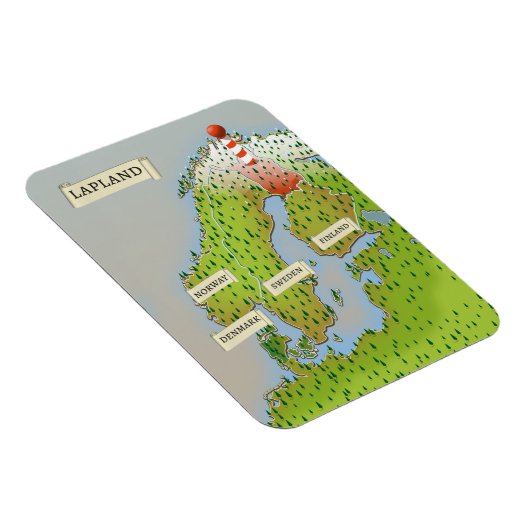 Magnet Flexible Carte de Laponie (Côté Droit)