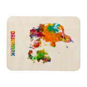 Magnet Flexible Carte de l'eau du Danemark (Horizontal)