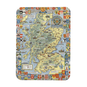 Magnet Flexible Carte de l'Ecosse historique
