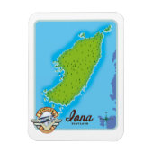 Magnet Flexible Carte de l'Écosse Iona (Vertical)