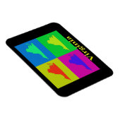 Magnet Flexible Carte de l'État de Virginie (Côté Droit)