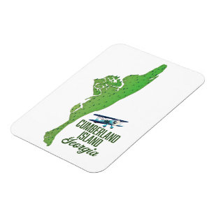 Magnet Flexible carte de l'île de Cumberland Géorgie