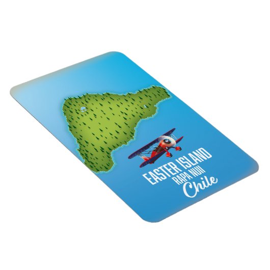 Magnet Flexible Carte de l'île de Pâques Rapa Nuii (Côté Droit)