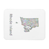 Magnet Flexible Carte de l'île de Rhode (Horizontal)