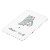 Magnet Flexible Carte de l'île de Rhode (Côté Gauche)