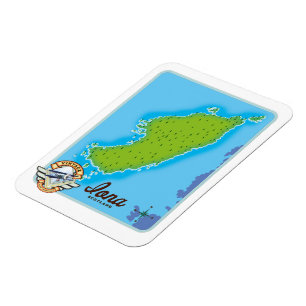 Magnet Flexible Carte de l'île d'Iona