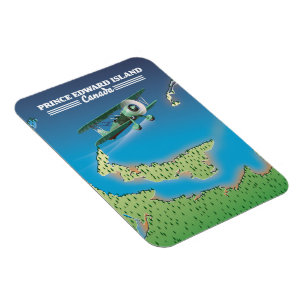 Magnet Flexible Carte de l'Île-du-Prince-Édouard, Canada.