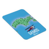 Magnet Flexible Carte de l'île grecque de Samos (Côté Droit)
