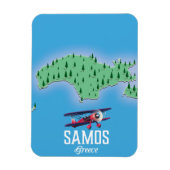 Magnet Flexible Carte de l'île grecque de Samos (Vertical)