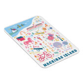 Magnet Flexible Carte de l'île Mackinac Michigan Choses favorites (Côté Droit)