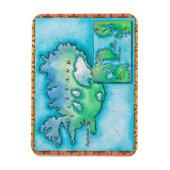 Magnet Flexible Carte de l'Islande (Vertical)