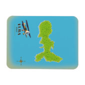 Magnet Flexible Carte de l'Italie Elba poster voyage (Horizontal)