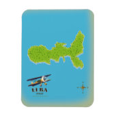 Magnet Flexible Carte de l'Italie Elba poster voyage (Vertical)
