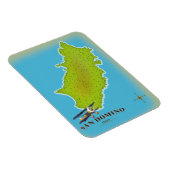 Magnet Flexible Carte de l'Italie Elba poster voyage (Côté Droit)