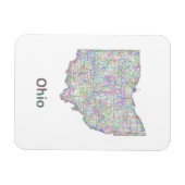 Magnet Flexible Carte de l'Ohio (Horizontal)