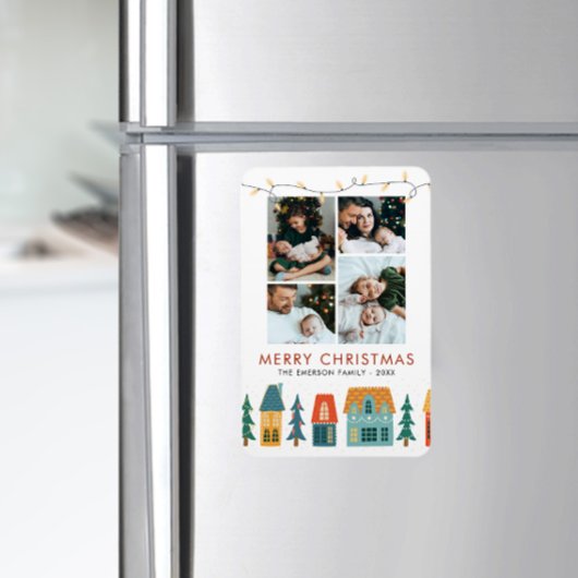 Magnet Flexible Carte de Maison de Vacances Rétro