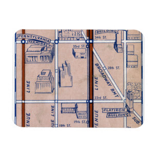 MAGNET FLEXIBLE CARTE DE MÉTRO NEW YORK, 1940 2