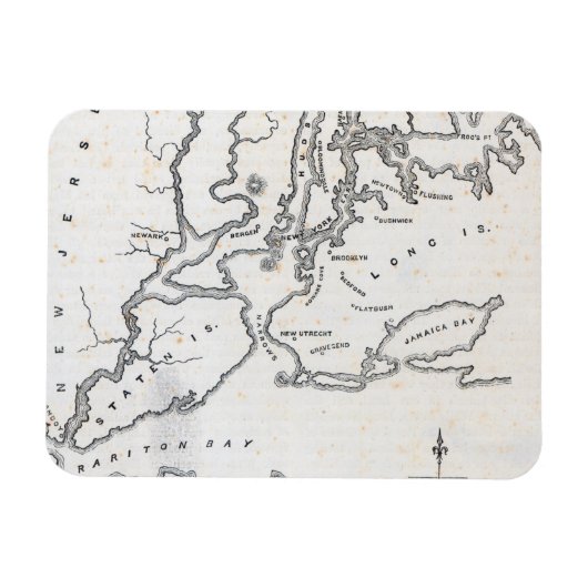 Magnet Flexible Carte de New York et de ses environs (Horizontal)