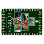 Magnet Flexible Carte de Noël Arbre et Lumières (Horizontal)