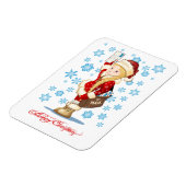 Magnet Flexible Carte de Noël avec dessin animé Snow Maiden - Post (Côté Gauche)