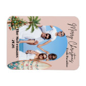 Magnet Flexible Carte de Noël de destination de plage tropicale (Horizontal)