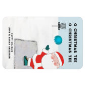 Magnet Flexible Carte de Noël drôle de disc golf (Horizontal)