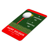 Magnet Flexible Carte de Noël drôle de golf avec aimant (Côté Gauche)