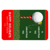 Magnet Flexible Carte de Noël drôle de golf avec aimant (Horizontal)