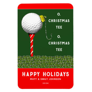 Magnet Flexible Carte de Noël drôle de golf avec aimant
