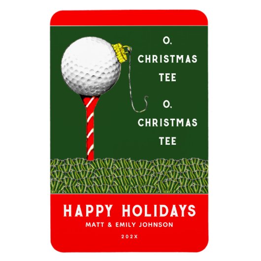 Magnet Flexible Carte de Noël drôle de golf avec aimant (Vertical)