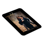 Magnet Flexible Carte de Noël Joyeux Mini Or Noir (Côté Droit)