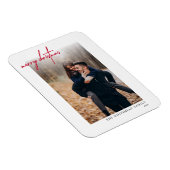 Magnet Flexible Carte de Noël Rouge minimum blanc (Côté Droit)
