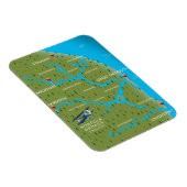 Magnet Flexible Carte de Norfolk Broads Angleterre. (Côté Droit)