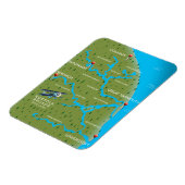 Magnet Flexible Carte de Norfolk Broads Angleterre. (Côté Gauche)