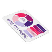 Magnet Flexible Carte de palette de couleurs mariage avec codes de (Côté Droit)