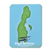 Magnet Flexible Carte de Papa Westray Scotland. (Vertical)